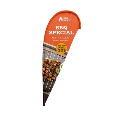 Flex Blade® G7 Flag Only, Single-Sided Teardrop Banner Flag 9'H