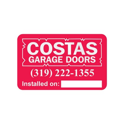 Rectangle Sticker | Round Corners | 2 1/2" x 4" | Clear Static | Static Face | Screen