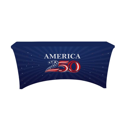 Stretch Table Cover - 4Sided with Zipper Back - Sleek Fit (6' x 2.5')