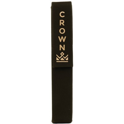 Pen Case - Double - Black, Leatherette - 6-1/2" x 2"