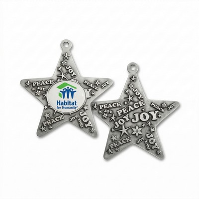 Stock Design Pewter Star Ornament (ColorQuick)