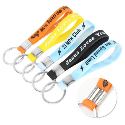 Silicone Wristband Keyring