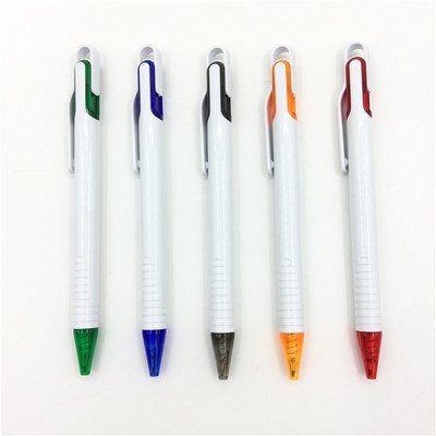 Plastic Ballpoint Pen With Trim