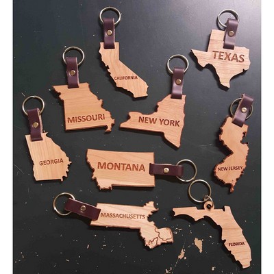 Hardwood State Keychains