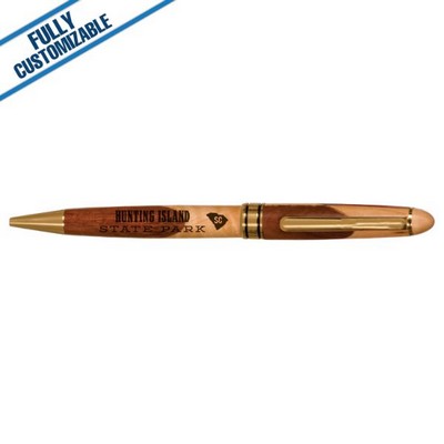 Wide Maple & Rosewood Pen