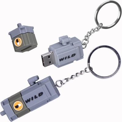 USB Flash Drive w/Keychain