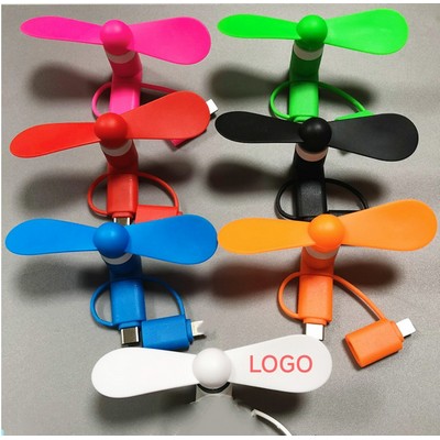 3-in-1 1 Mini USB Cell Phone Fan