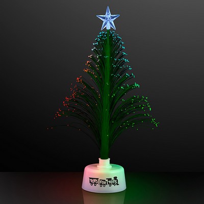 11.5" Light Up Green Christmas Tree - PRINTED