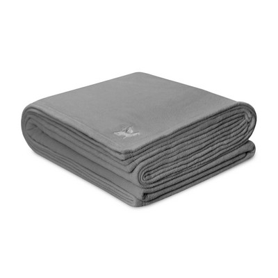Charcoal Gray 100% Polyester Antipill Fleece Full Size Blanket
