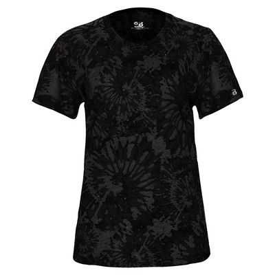 Badger Sport Ladies Tie-Dye Tri-Blend Tee