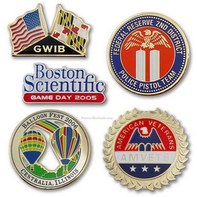 1/2" Custom Photo Etched Lapel Pin