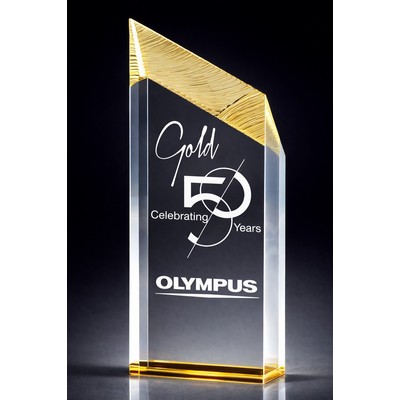 Glacier Tower Award, Gold, 10"H