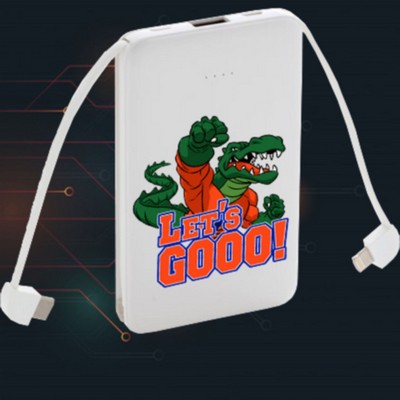 Slim 5000 mAh Power Bank w/ Custom Full Color Imprint