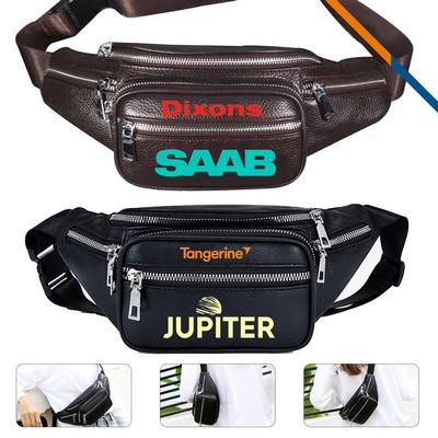 Racer PU Leather Waist Pack