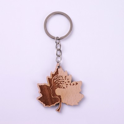 Custom Shape Wooden Keychain