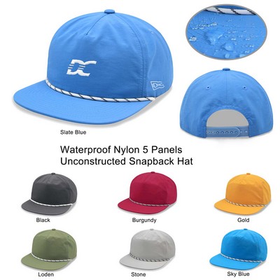 5 Panels Waterproof Nylon Grandpa Hat