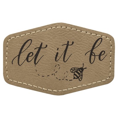Hex Leatherette Patch with Adhesive