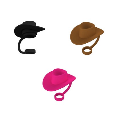 Cowboy Hat Shaped Silicone Straw Stoppers