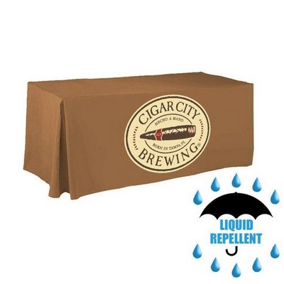 4' Custom Printed Liquid Repellent Fitted Table Cover - Front Panel Print