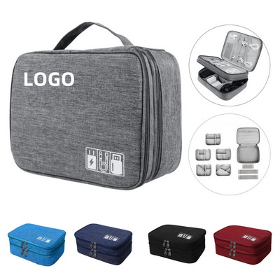 Three Layers Cable Accessories Bag