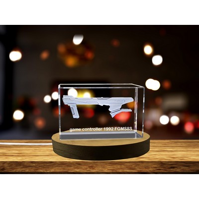 1992 Game Controller Crystal Trophy Award – 3D Engraved Retro Keepsake