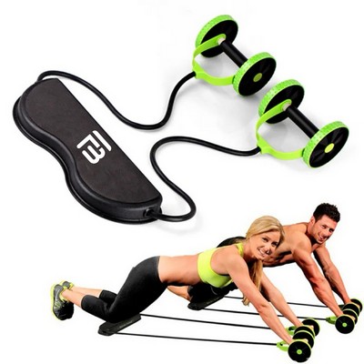 Fitness Ab Wheel with Resistance Bands