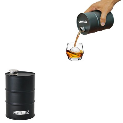 25 Oz. Barrel Stainless Flask