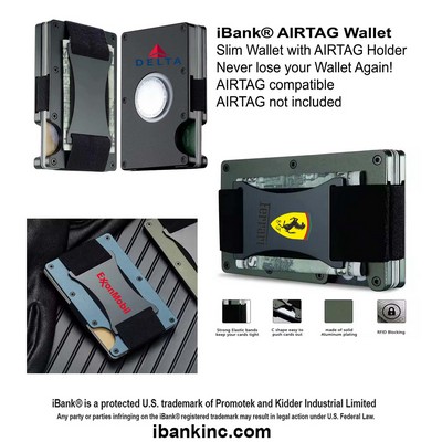 iBank ® AirTag-Compatible Slim Metal Wallet