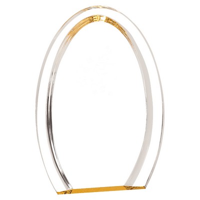 7" Gold Oval Halo Acrylic