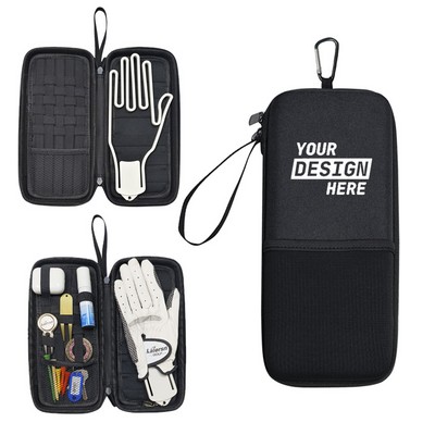 EVA Hard Shell Golf Accessories Organizer Case With Glove Holder