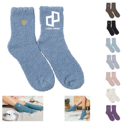 Fuzzy Coral Fleece Socks