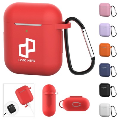 Silicone Airpods Case Cover W/ Carabiner