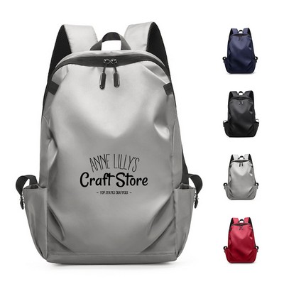 Nylon USB Charging Backpack with Zip