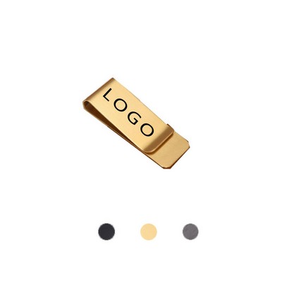 Stainless Steel Men's Money Clip Business Card Holder