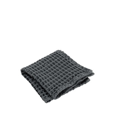 Blomus Caro Waffle Bathroom Washcloth 12 X 12 Set Of 2 - Magnet Gray