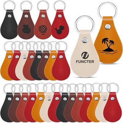 Custom Durable PU Leather Car Keyring Durable Key Tag