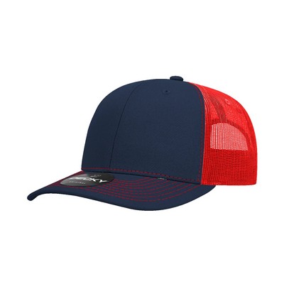 Decky Mid Profile Structured Contra-Stitch Trucker Hat