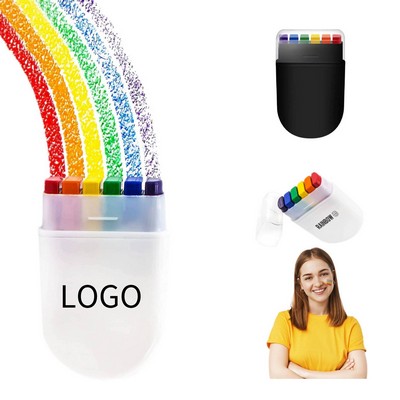 6 Color Color Rainbow Crayon Face Painting