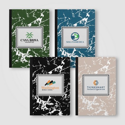 Slate FSC Paper Marble Hardcover Composition Notebook – A5 - Full-Color Inkjet
