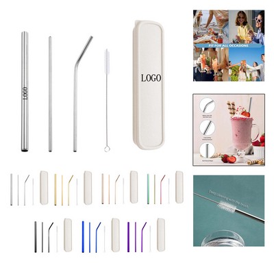 Stainless Steel Straw Set w/ Case