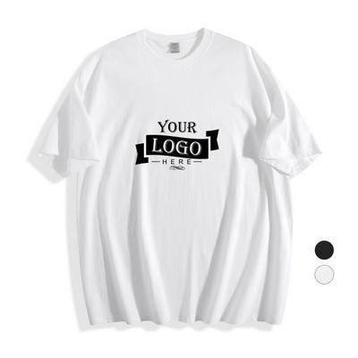 6.3 oz Women's 100% Cotton Crew Neck Short Sleeve T-shirt