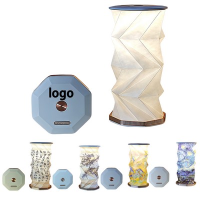 Foldable LED Book Light With 360 Degree Rotation And Paper Lamp Body