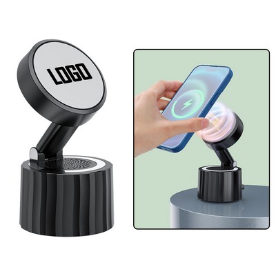 15W Wireless Charging With Magnetic Phone Stand Bluetooth speaker