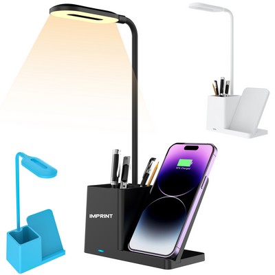 Desk Organizer Lamp With Wireless Charger