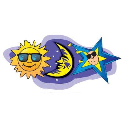 Sun And Moon Executive Magnet w/ Full Magnetic Back (4 Square Inch)