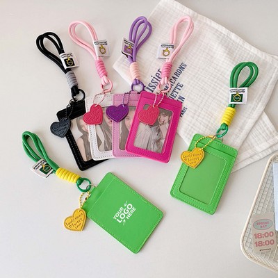 Vertical Color PU Card Holder