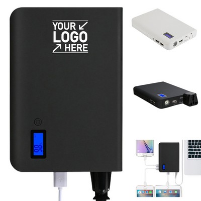 Portable Power Bank with AC Outlet and Flashlight