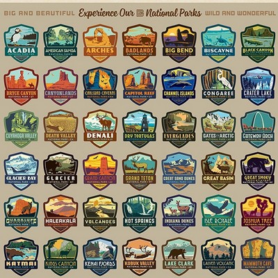 National Parks - Emblems 62 Parks