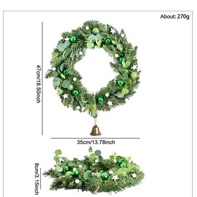 Christmas Artificial Greenery Wreath Decor