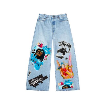 Customizable Denim Pants DTF Patch Ready for Branding